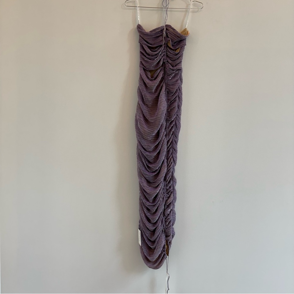 Chic Strapless Purple Dress